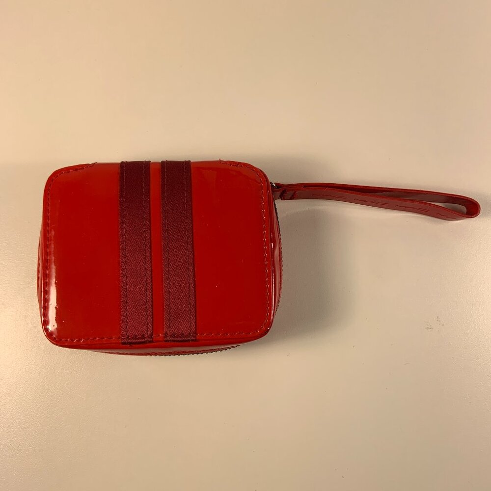 MAC Cosmetics Wristlet Makeup Pouch Bag Case Cherry Red